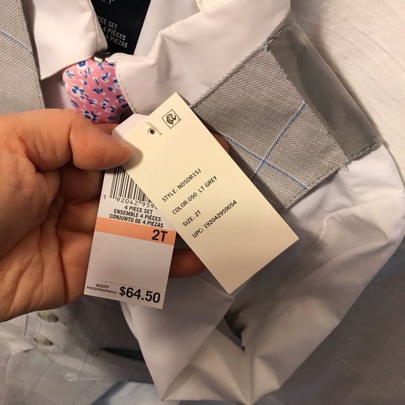 🆕 Nautica Toddler Grey 4pc Vest Set - Picture 4 of 4